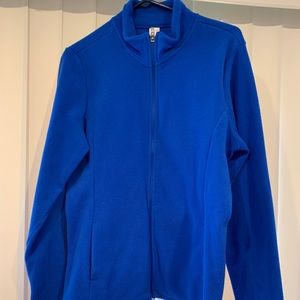 Blue zip up jacket